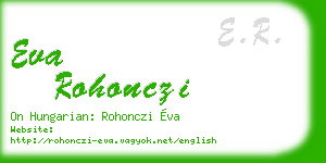 eva rohonczi business card