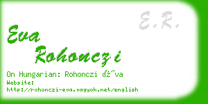 eva rohonczi business card
